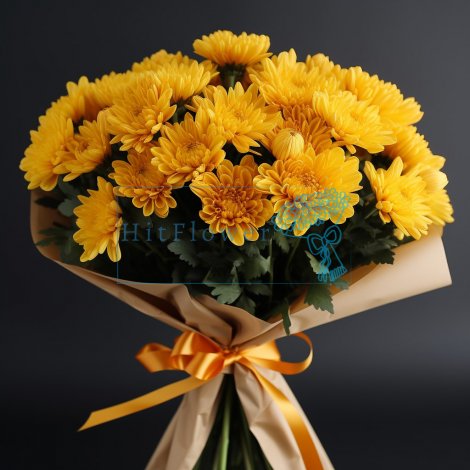 Букет цветов из: Хризантемы