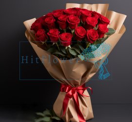 Букет роз 25 красных роз