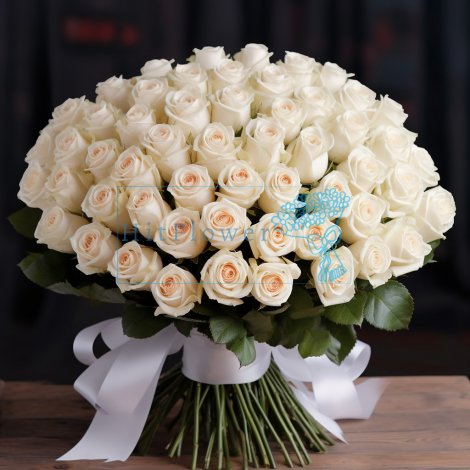 Букет роз 101 белая роза